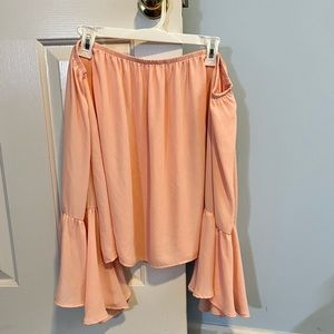 Cato, off the shoulder long, bell sleeve top.